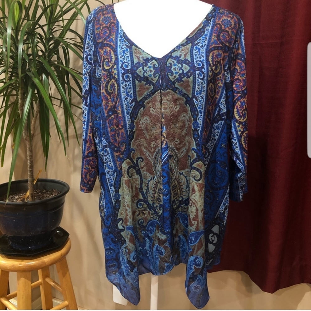 Energé World Wear popover blouse size 1X